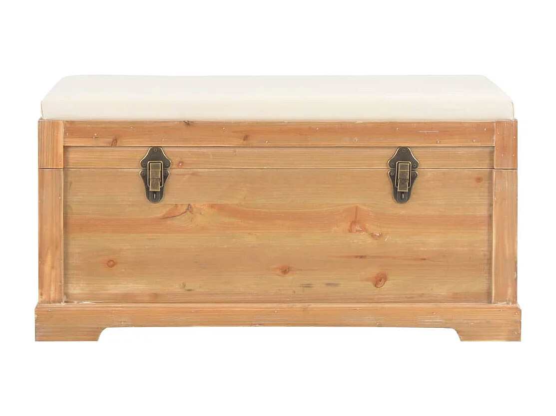 Coffre de rangement avec coussin 80x40x40 cm MDF FR931379