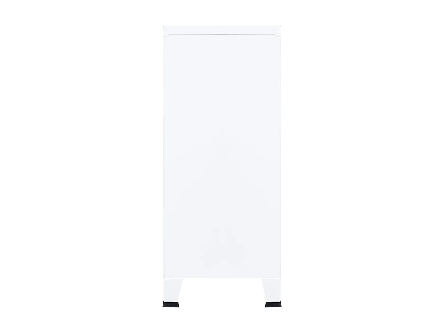 Coffre de rangement industriel Blanc 90x40x100 cm Acier FR784291