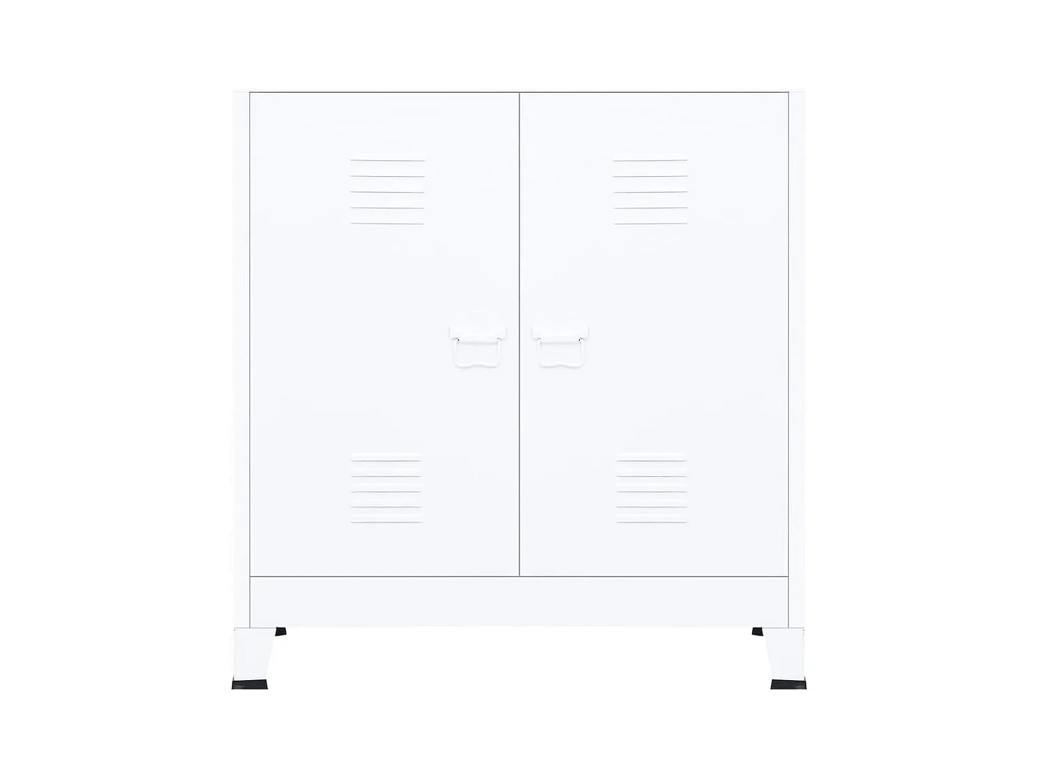 Coffre de rangement industriel Blanc 90x40x100 cm Acier FR784291