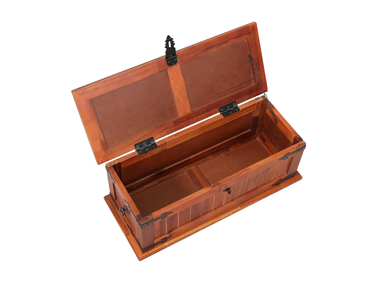 Arca de arrumação 60x25x22 cm madeira de acácia maciça PT988176