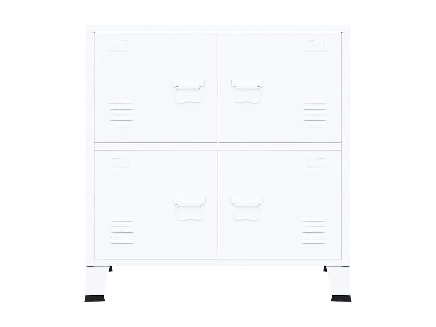 Aparador de arrumação industrial 75x40x80 cm aço branco PT143348