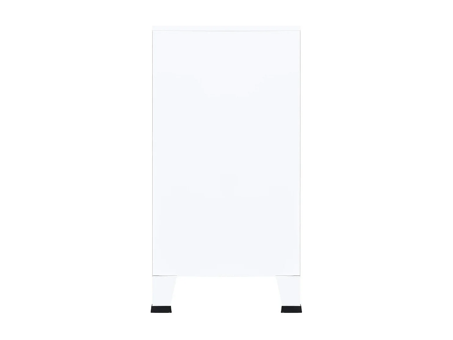 Aparador de arrumação industrial 75x40x80 cm aço branco PT143348