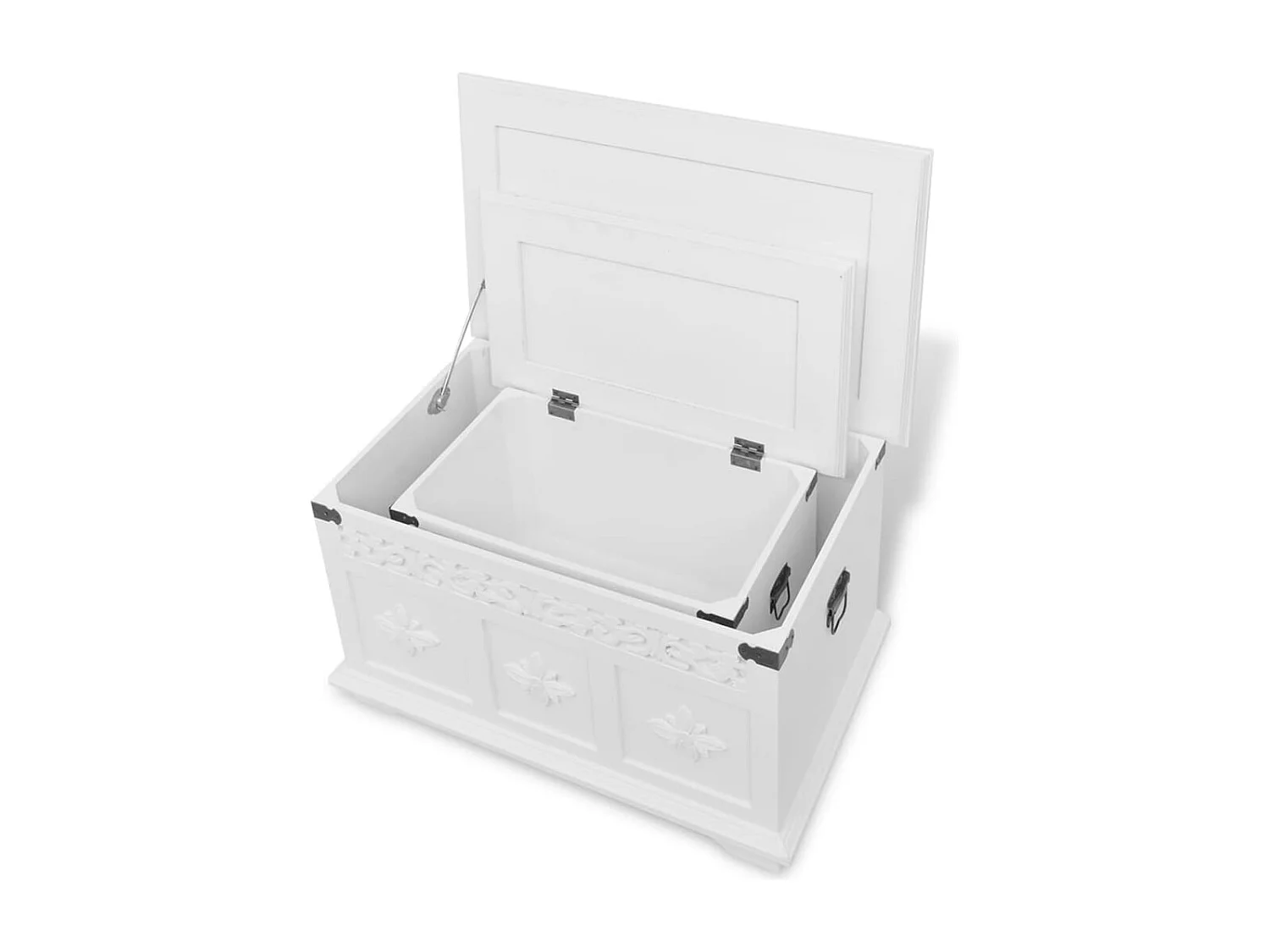 Ensemble de deux coffres de rangement Blanc FR725477