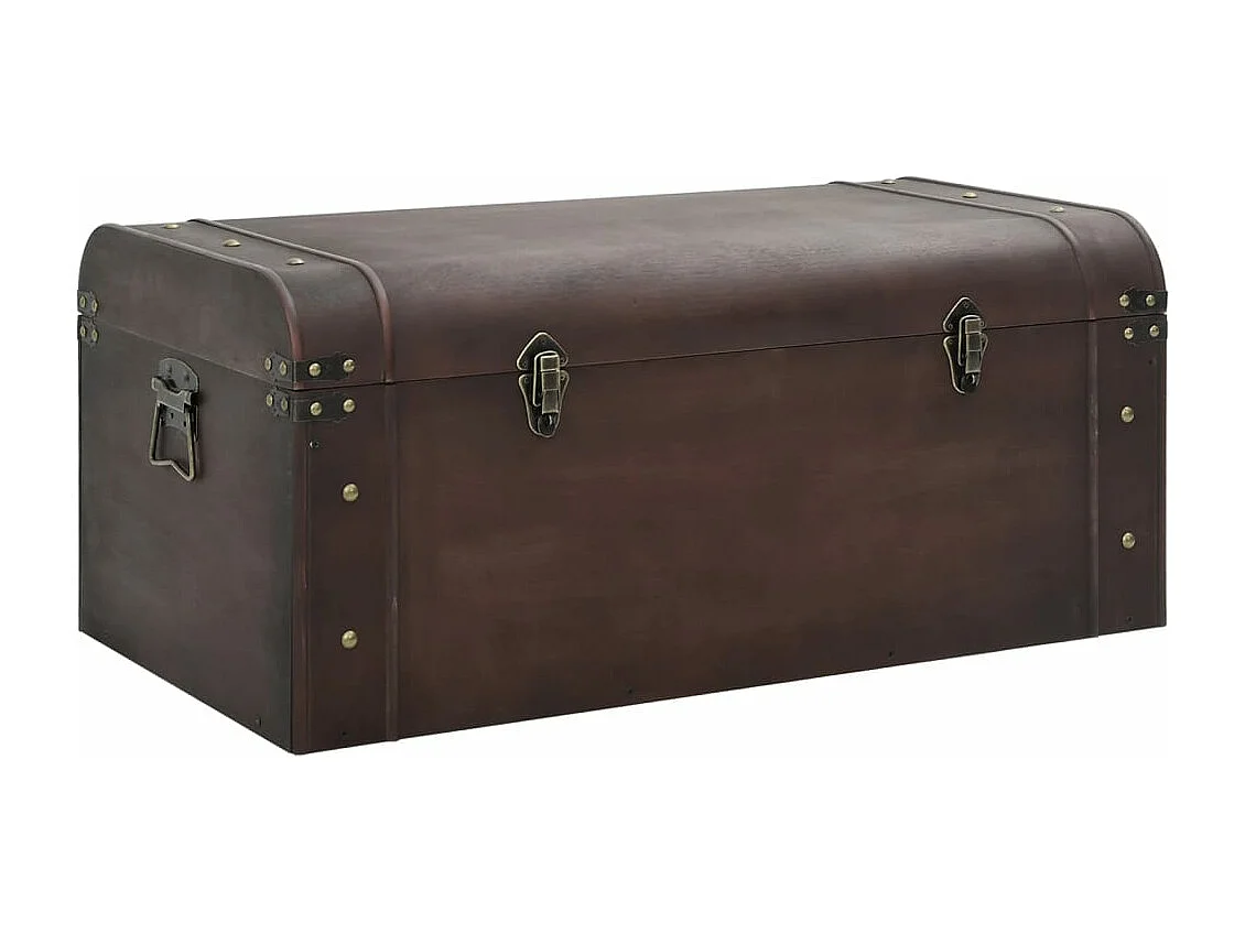 Arca de arrumação c/ trincos contraplacado castanho-escuro PT681546