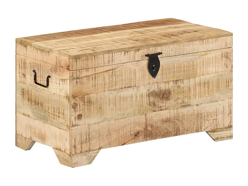 Coffre de rangement Bois massif de manguier brut FR942604