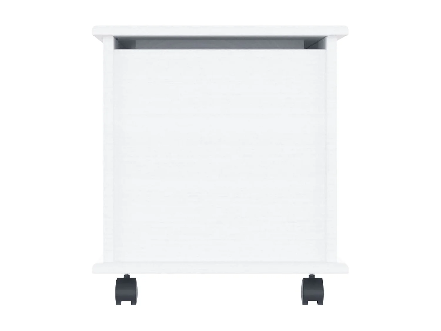 Coffre de rangement et roulettes ALTA blanc bois massif de pin FR481190