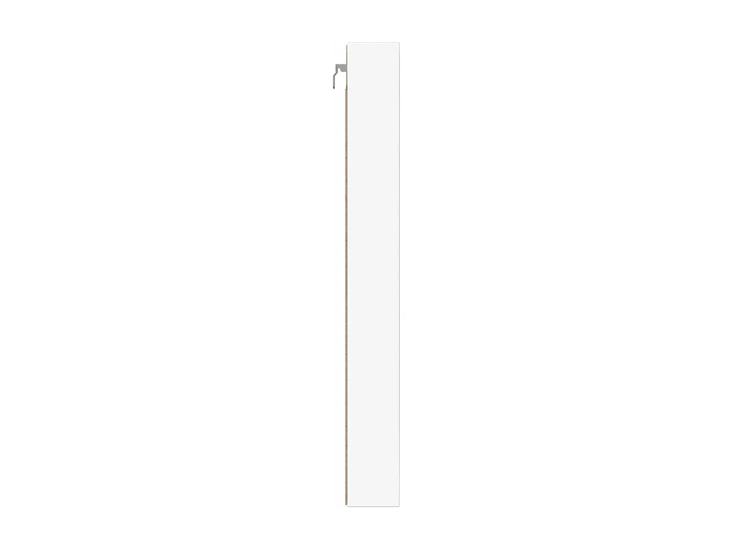 Armário vitrine 100x8,5x75 cm derivados de madeira branco PT666939
