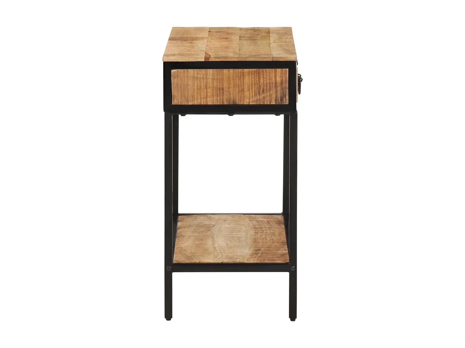 Mesa consola madera maciza de mango rugosa 70x35x70 cm ES668062