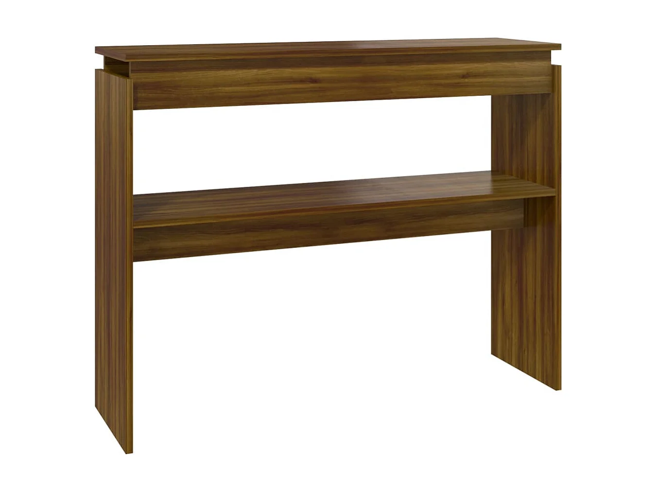 Mesa consola madera contrachapada roble marrón 102x30x80 cm ES293279