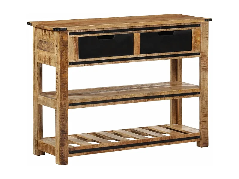 Mesa consola de madera maciza de mango 100x35x75 cm ES620321