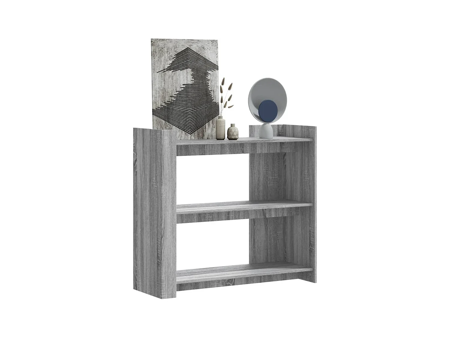 Table console sonoma gris 100x35x90 cm bois d'ingénierie FR830309