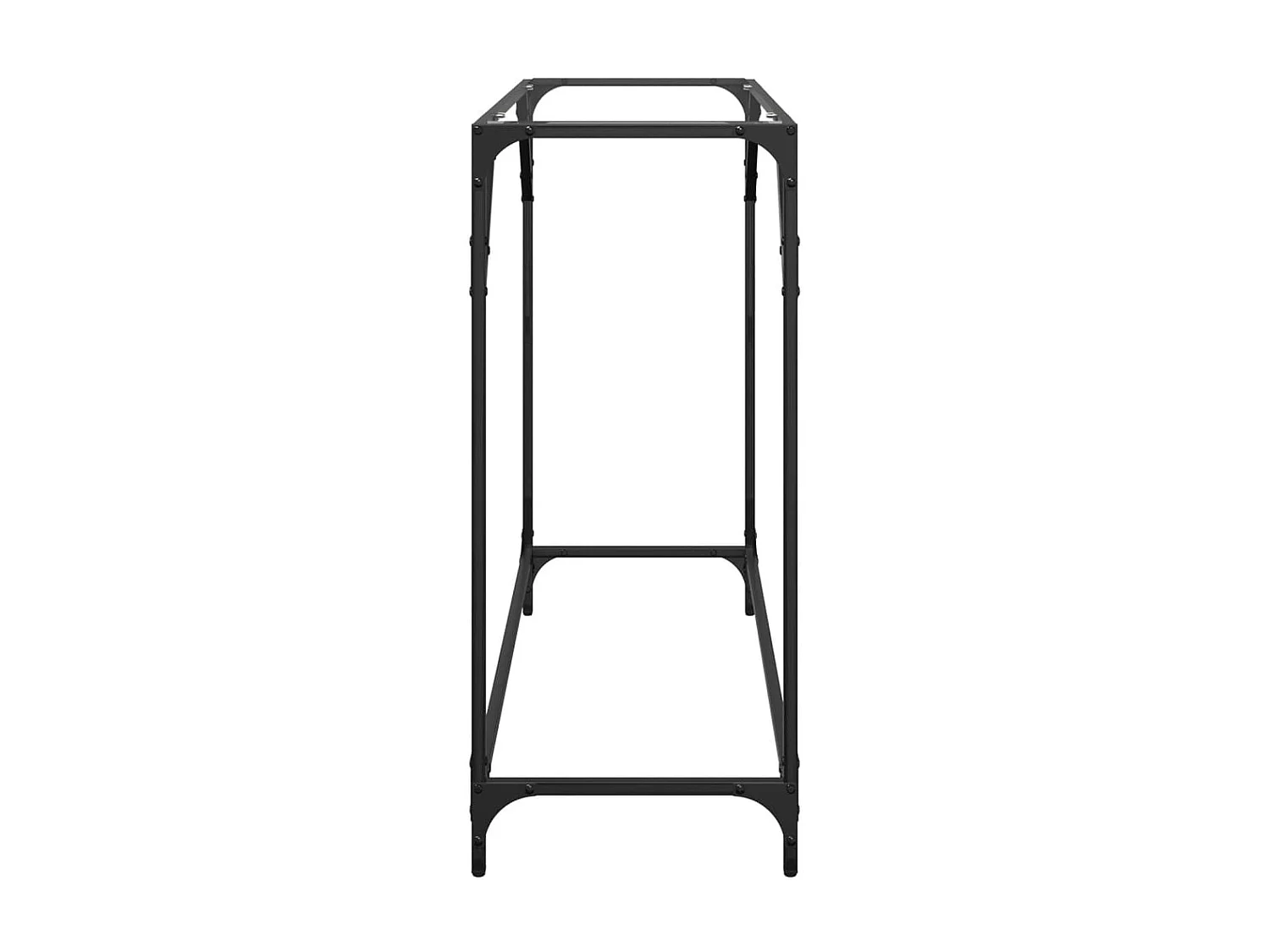 Wandtafel met transparant glazen blad 98x35x81 cm staal BE549531