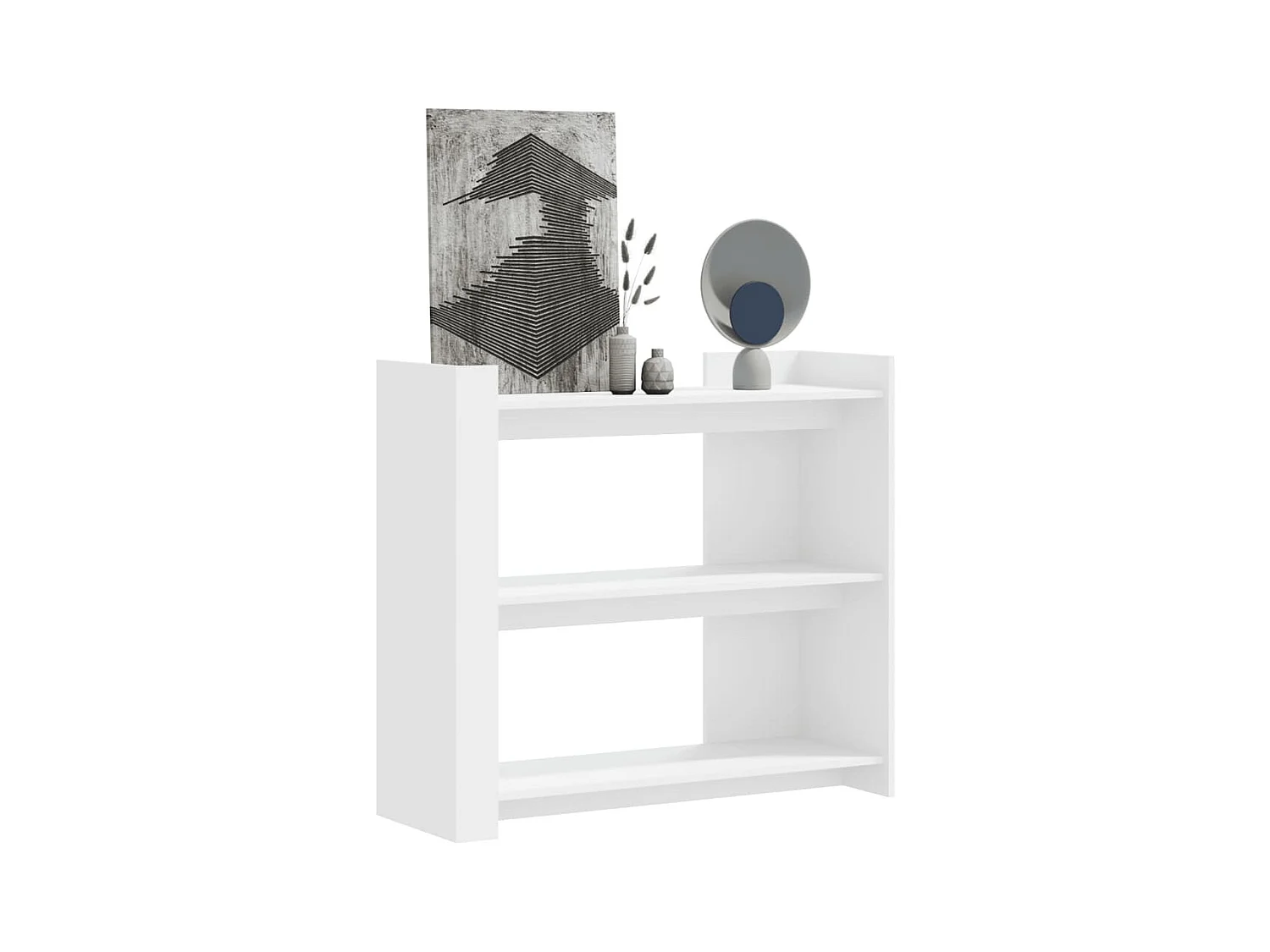 Table console blanc 100x35x90 cm bois d’ingénierie FR422063
