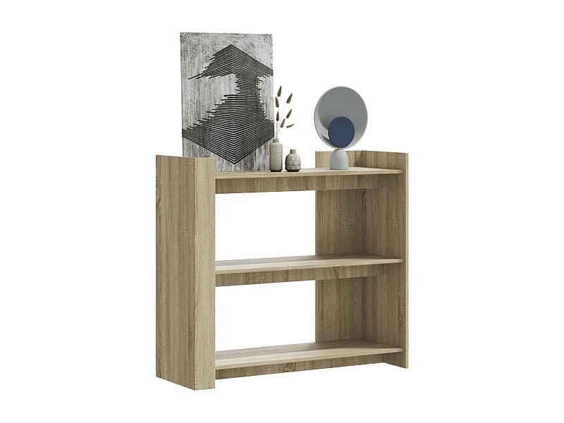 Mesa consola de madera de ingeniería roble Sonoma 100x35x90 cm ES614041