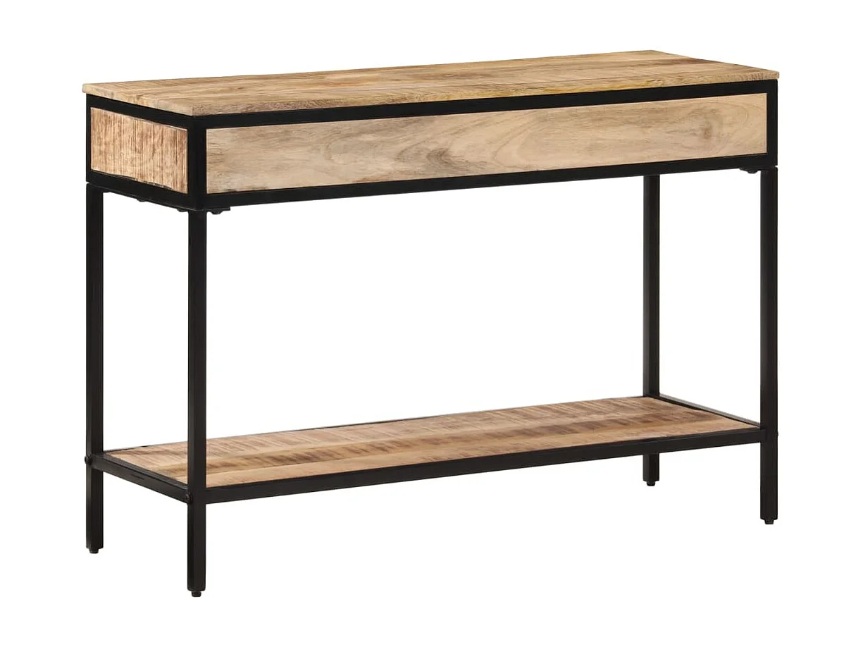 Mesa consola 100x35x70 cm madeira de mangueira áspera maciça PT792749