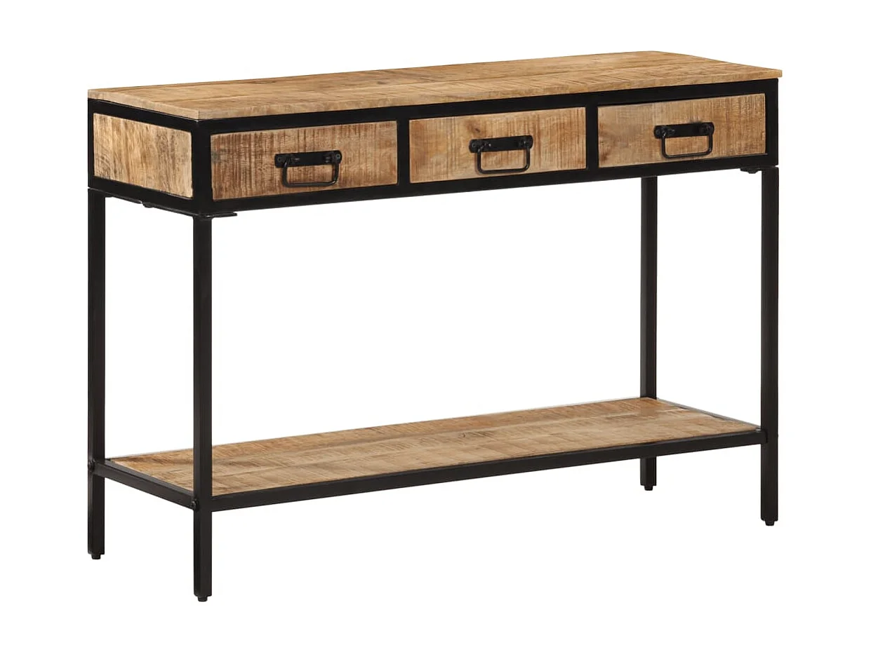 Table console 100x35x70 cm bois de manguier massif brut FR508222