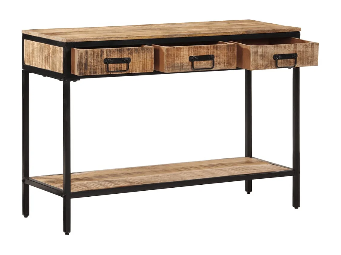 Table console 100x35x70 cm bois de manguier massif brut FR508222