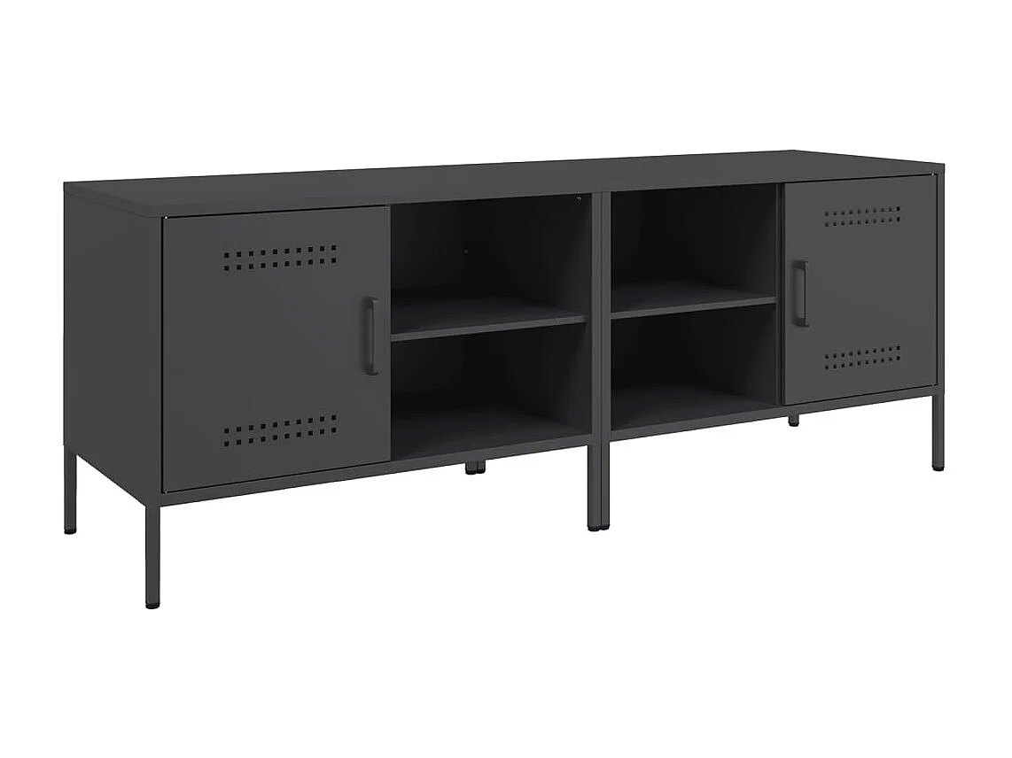 Muebles de TV 2 piezas acero negro 68x39x50,5 cm ES916170