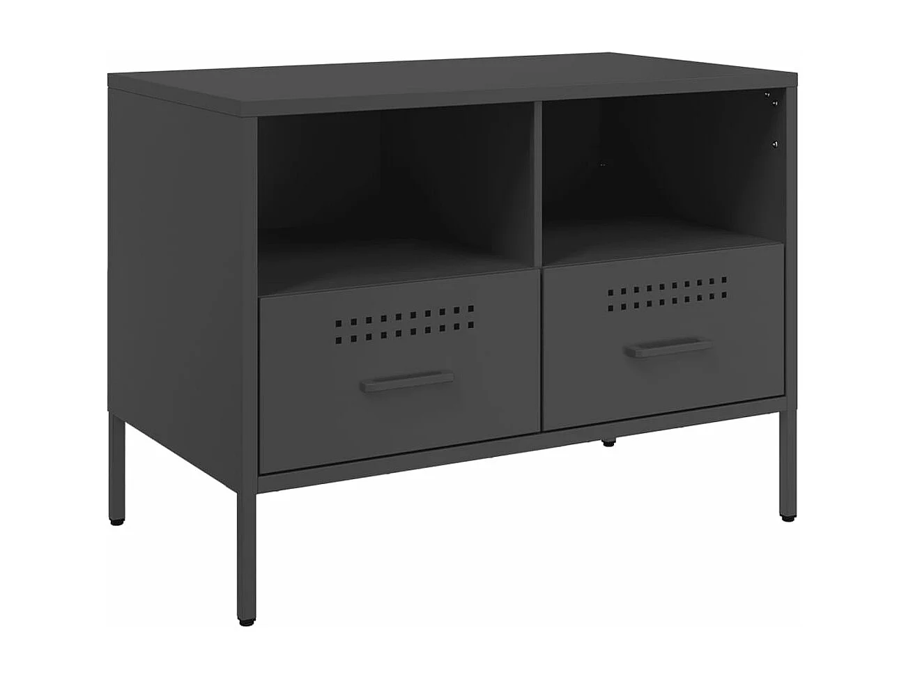 Meuble TV noir 68x39x50,5 cm acier laminé à froid FR331096