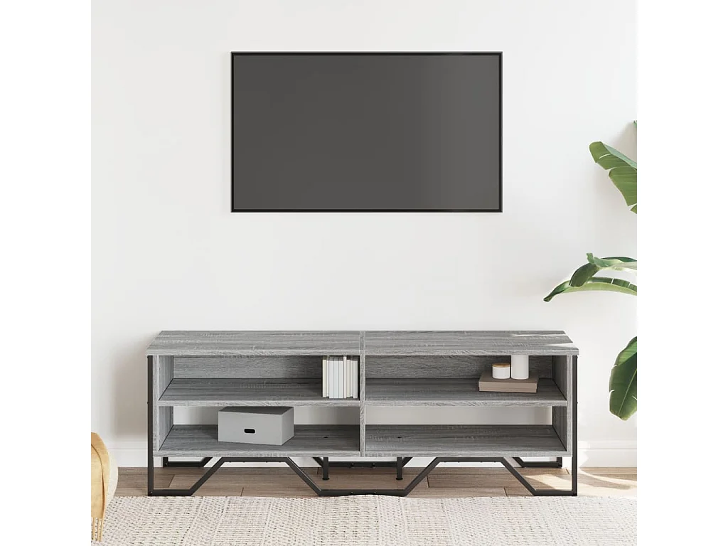 Mueble de TV madera de ingeniería gris sonoma 122x34x41 cm ES332277