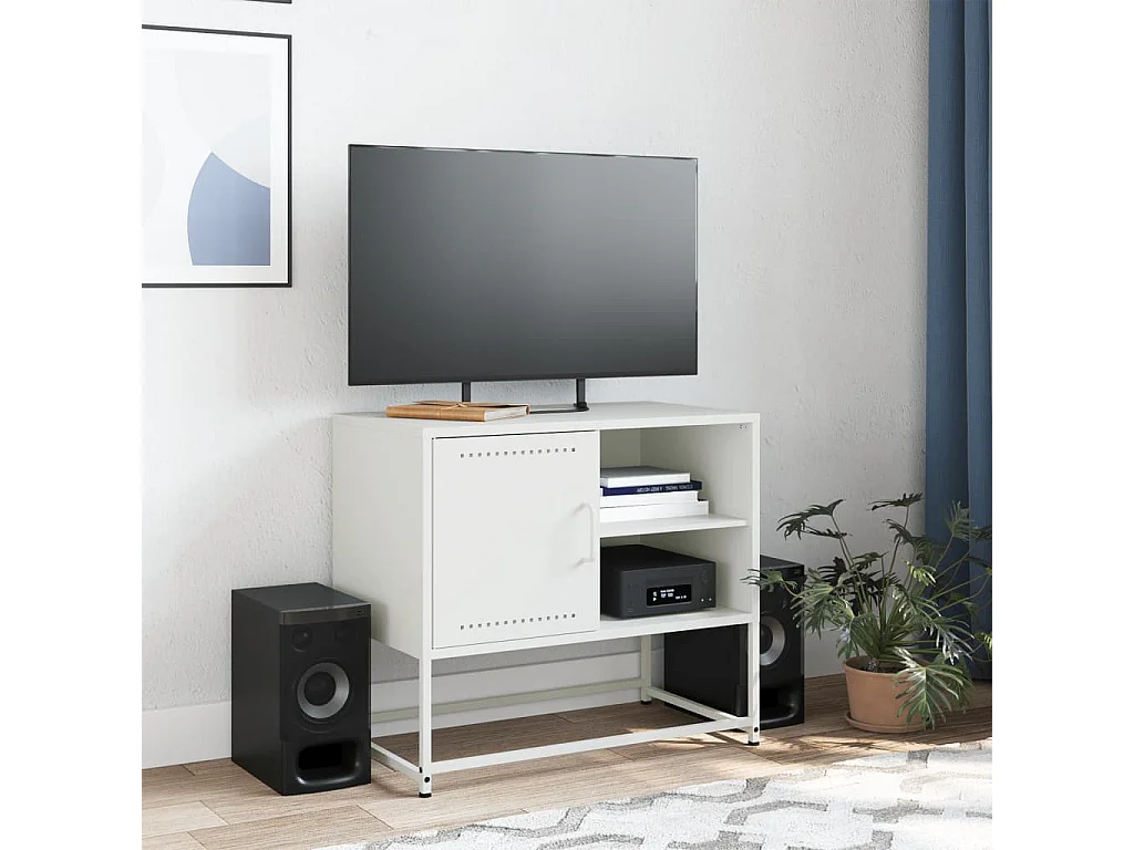 Móvel de TV 100,5x39x60,5 aço verde azeitona PT787432