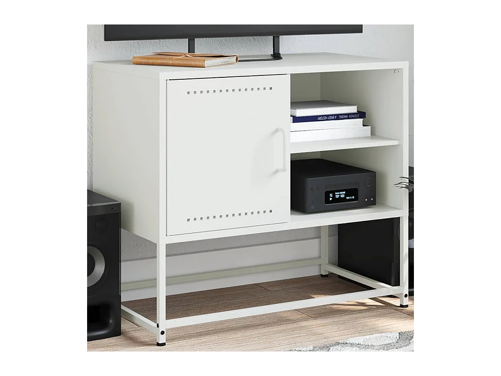 Meuble TV vert olive 100,5x39x60,5 cm acier FR116439