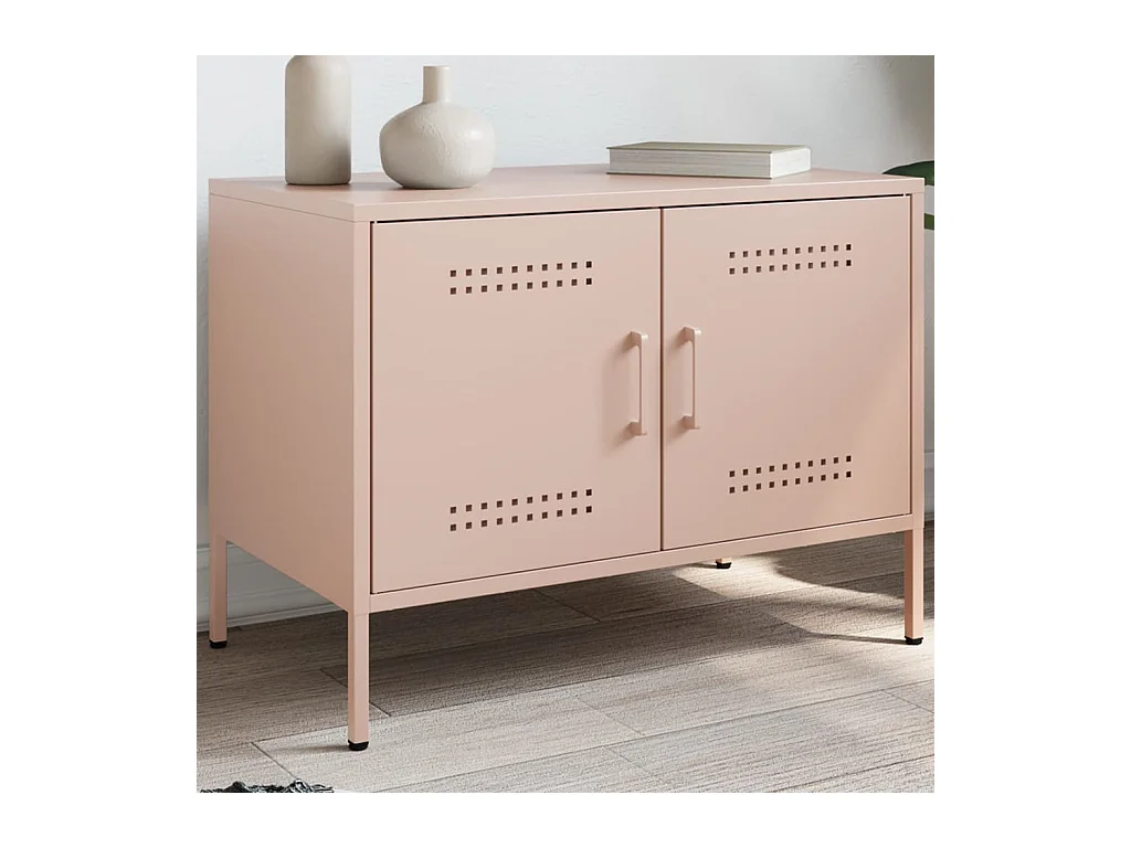 Tv-meubel 68x39x50,5 cm staal roze BE382026
