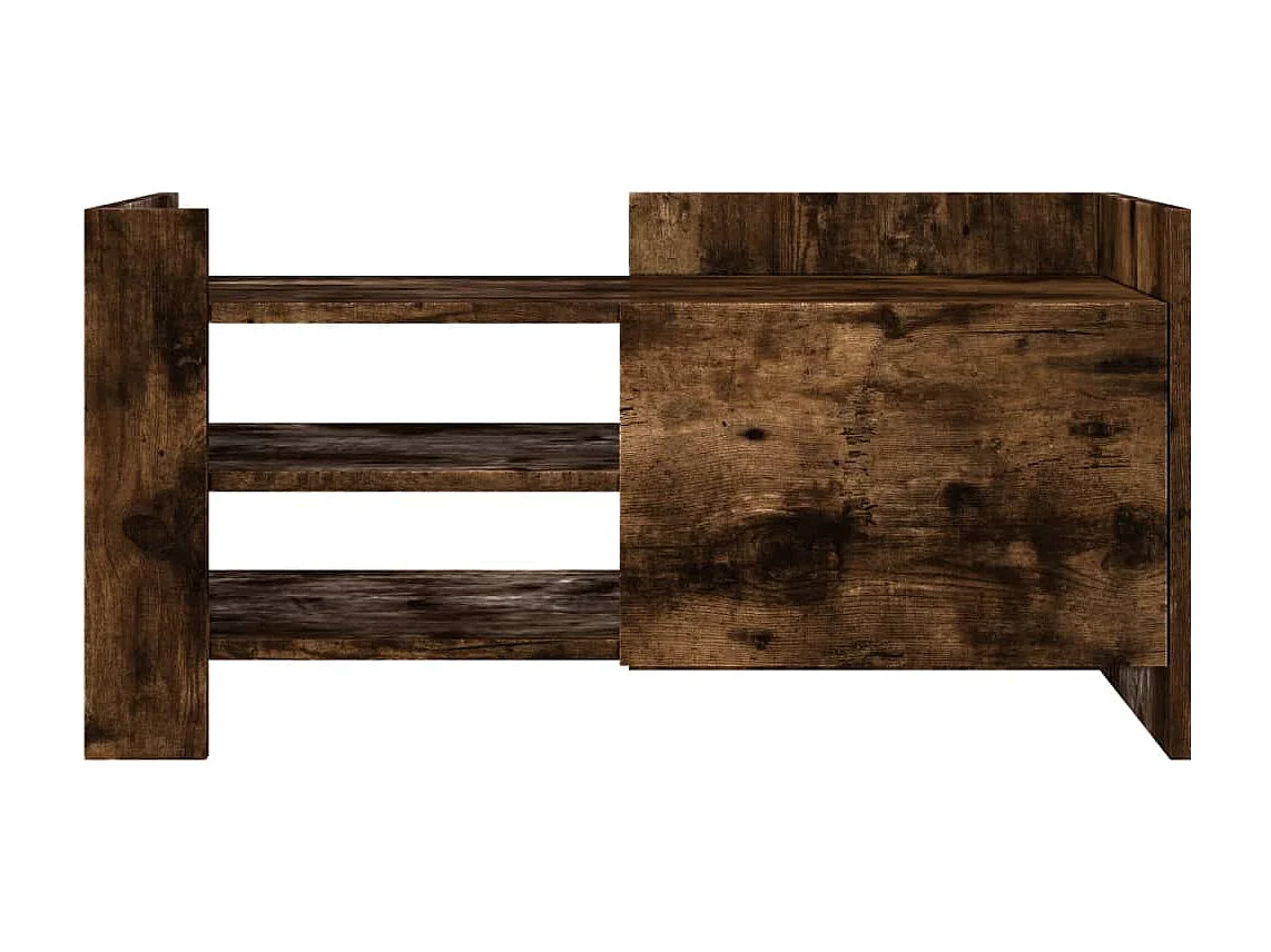 Meuble TV chêne fumé 80x35x40 cm bois d'ingénierie FR228631