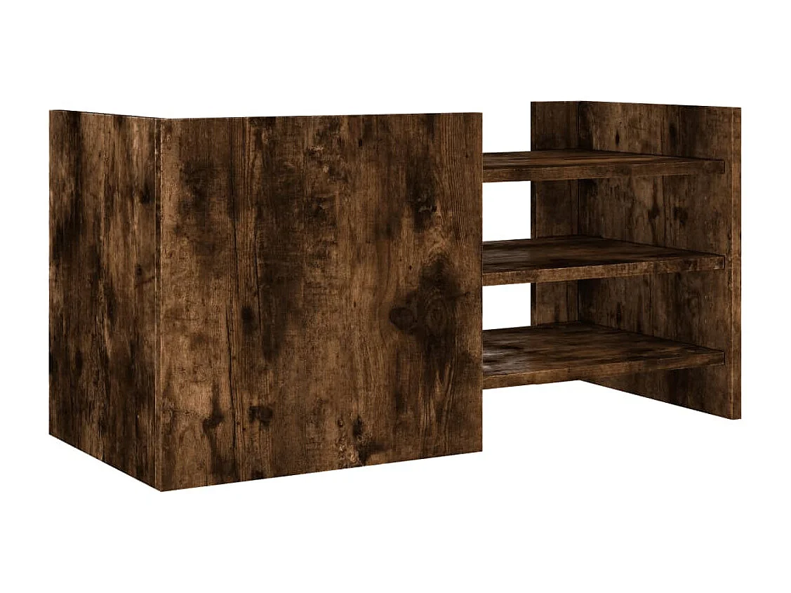 Meuble TV chêne fumé 80x35x40 cm bois d'ingénierie FR228631