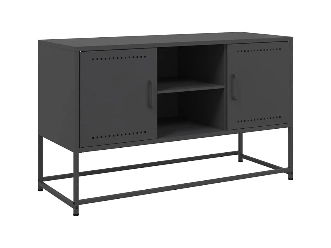 Móvel de TV 100,5x39x60,5 cm aço preto PT478552