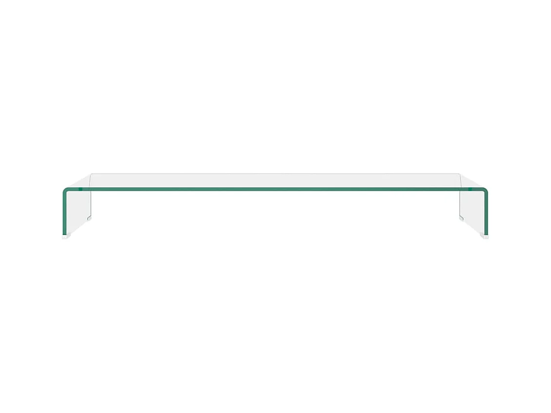 TV-meubel/monitorverhoger transparant 110x30x13 cm glas BE777545