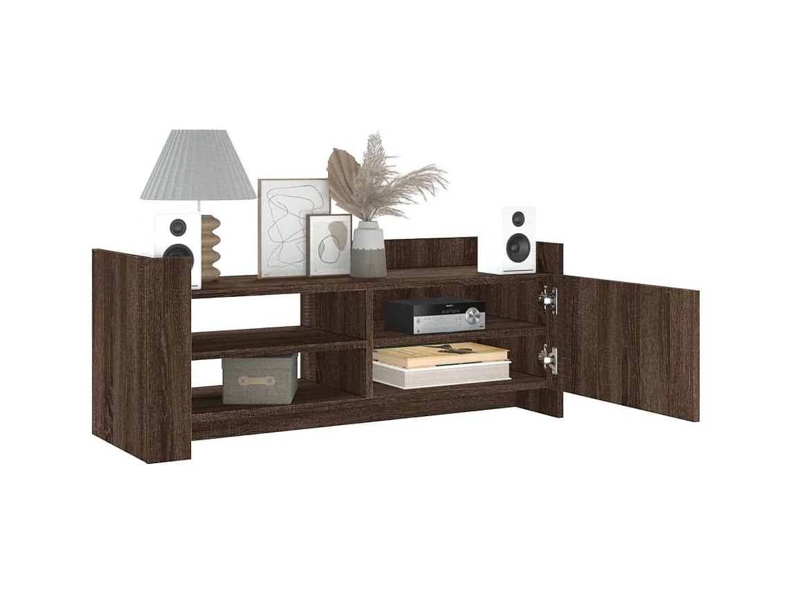 Meuble TV Chêne marron 100x35x40 cm Bois d'ingénierie FR118062