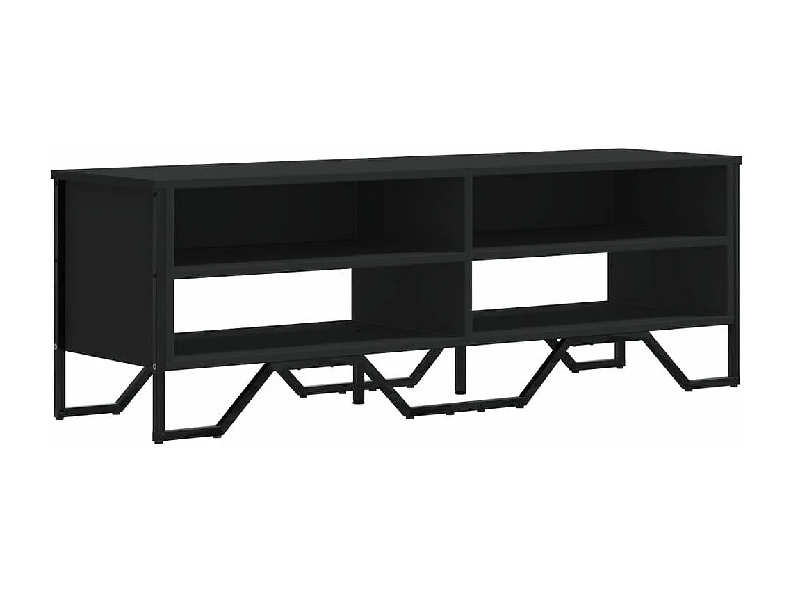 Meuble TV noir 122x34x41 cm bois d'ingénierie FR932214