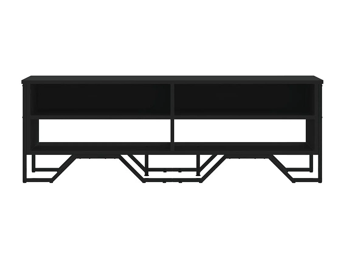 Meuble TV noir 122x34x41 cm bois d'ingénierie FR932214