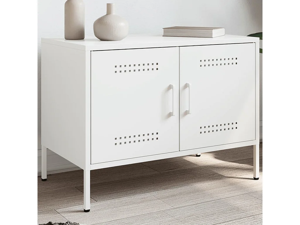 Móvel de TV 68x39x50,5 cm aço branco PT528776