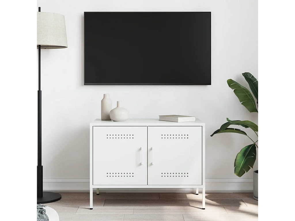Móvel de TV 68x39x50,5 cm aço branco PT528776