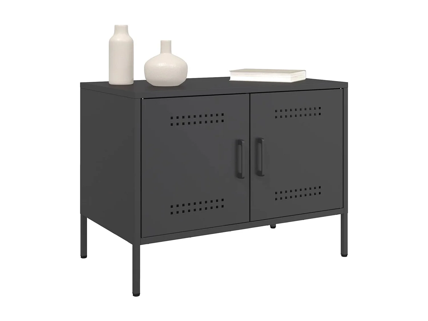 Móveis de TV 2 pcs 68x39x50,5 cm aço preto PT475795