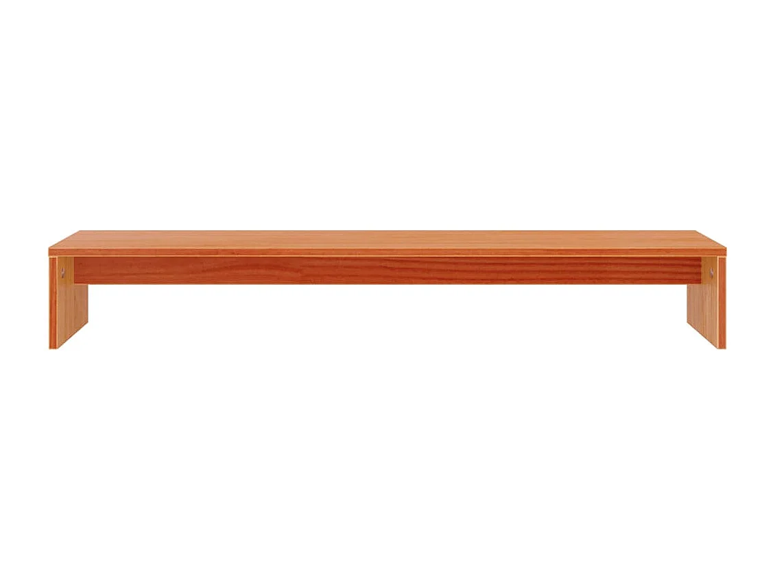Meuble TV- Support de moniteur marron miel 100x27x15 cm bois de pin solide FR974975
