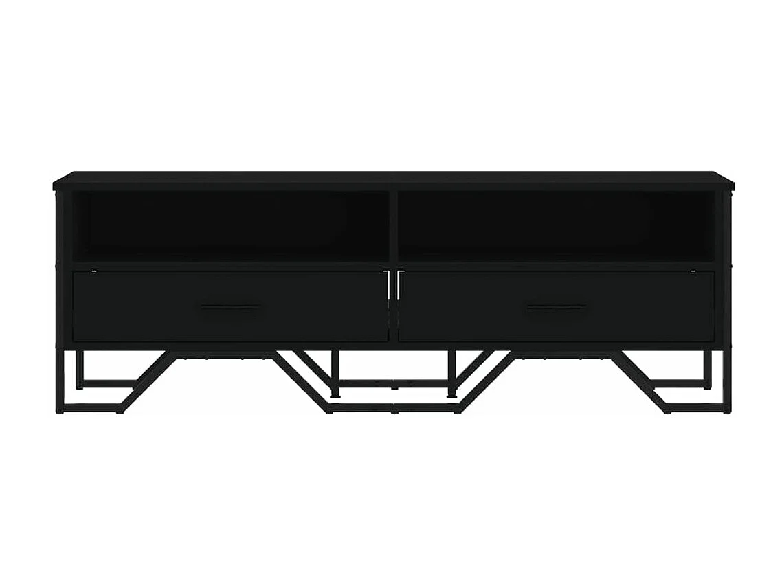 Móvel de TV 122x34x41 cm derivados de madeira preto PT714509