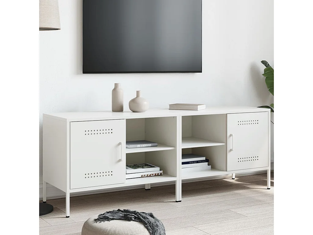 Móveis de TV 2 pcs 68x39x50,5 cm aço branco PT648107