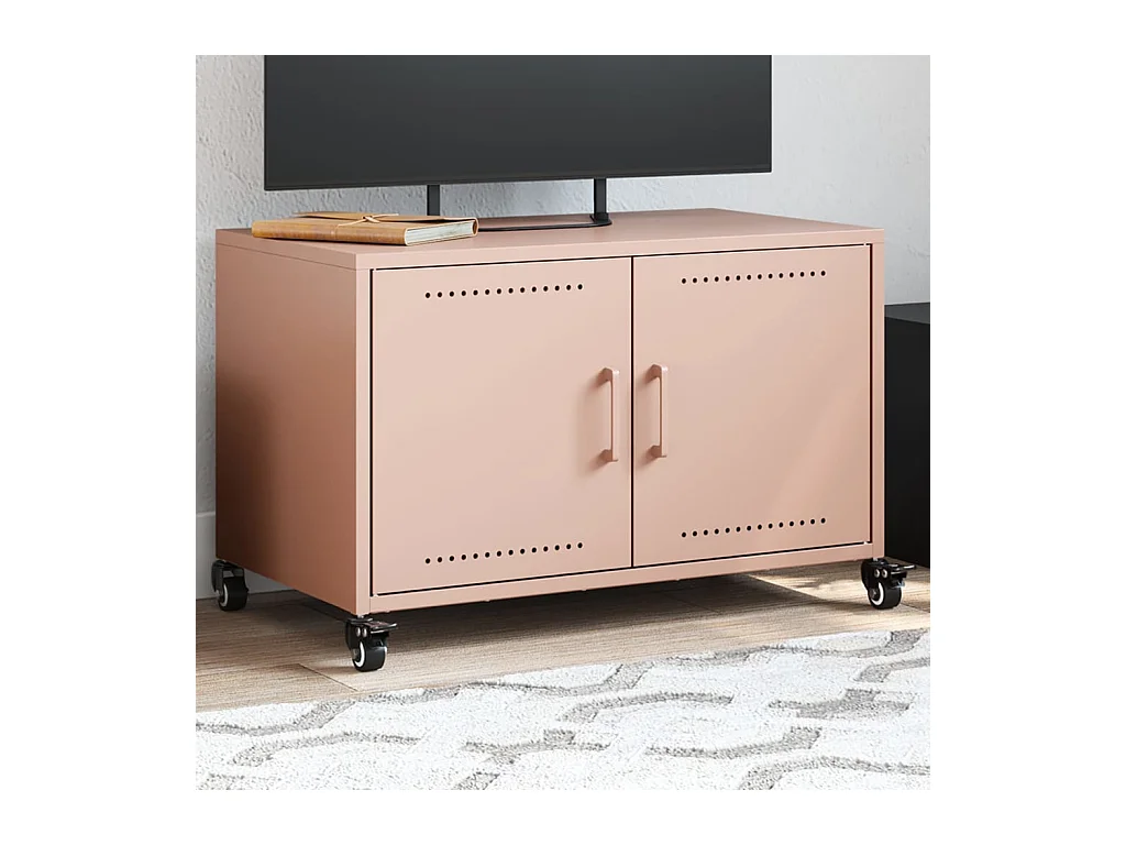Tv-meubel 68x39x43,5 cm staal roze BE104666