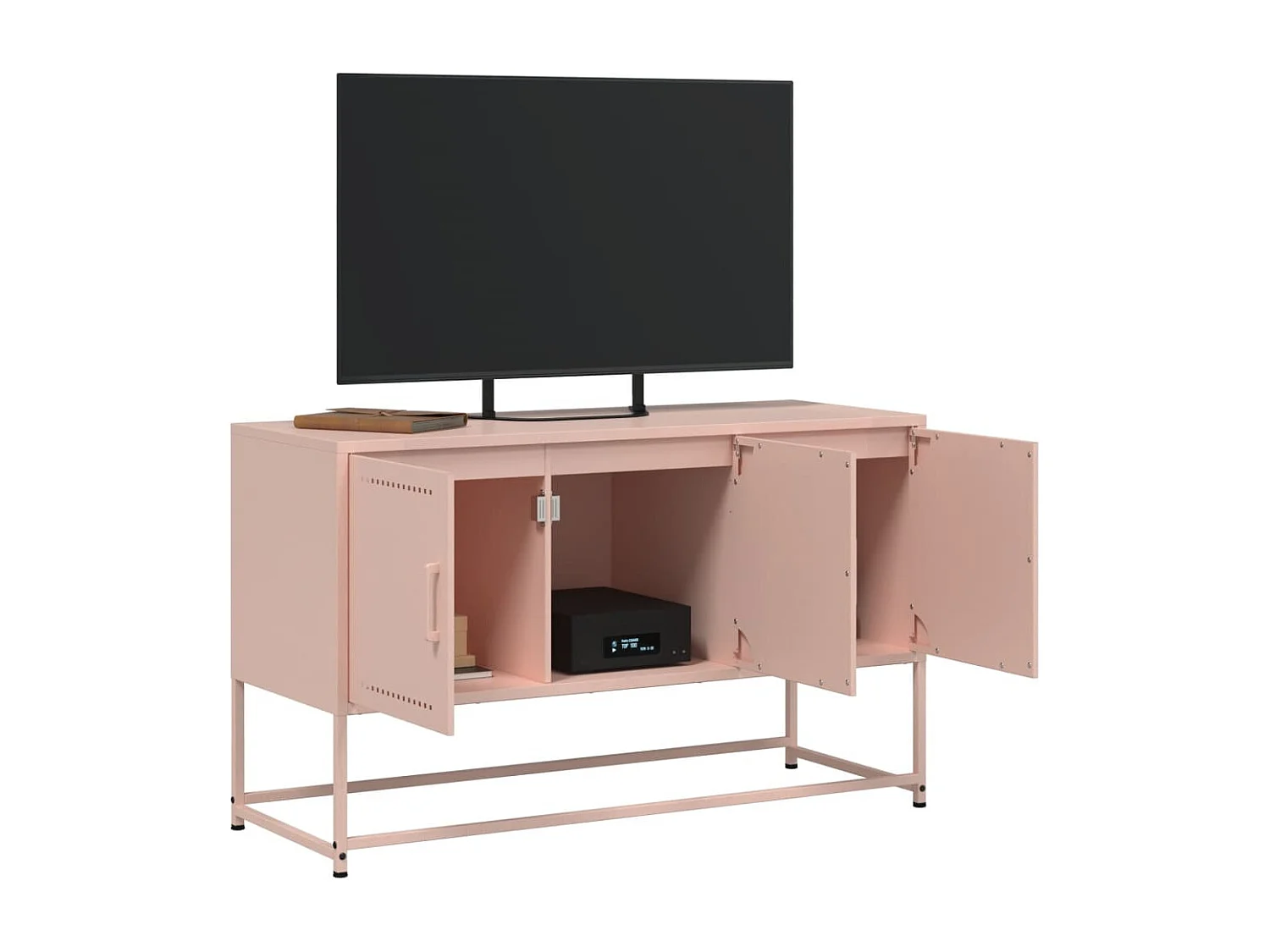 Móvel de TV 100,5x39x60,5 cm aço rosa PT587644