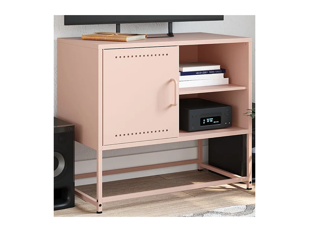 Tv-meubel 68x39x60,5 cm staal roze BE687112