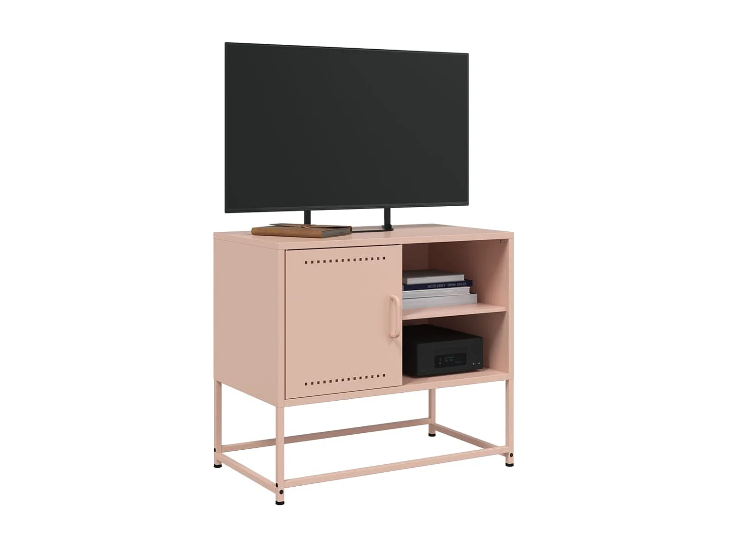 Meuble TV rose 68x39x60,5 cm acier FR109955