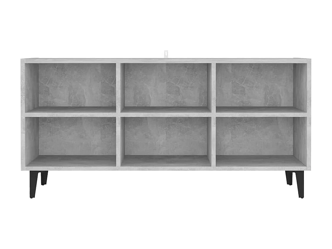 Meuble TV avec pieds en métal Gris béton 103,5x30x50 cm FR625875