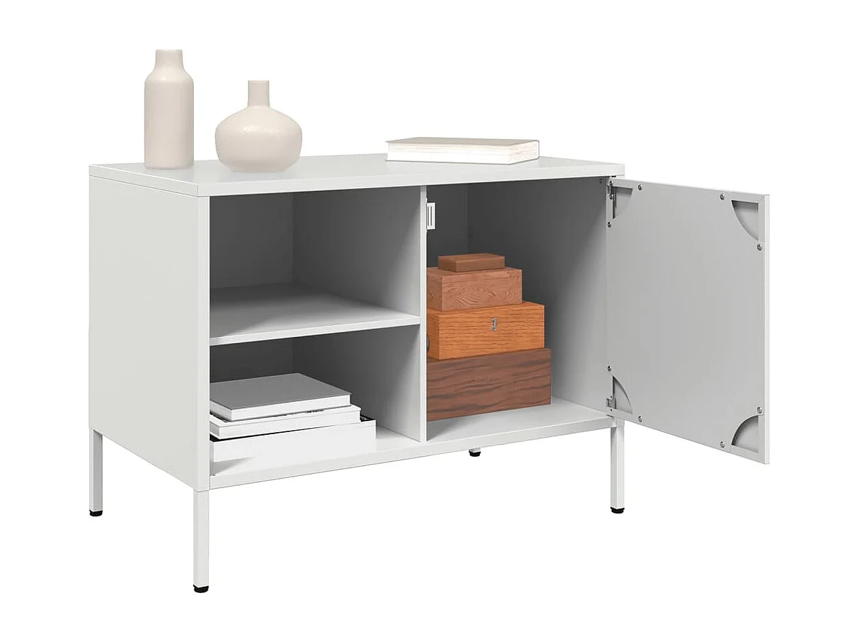 Tv-meubel 68x39x50,5 cm staal wit BE860589