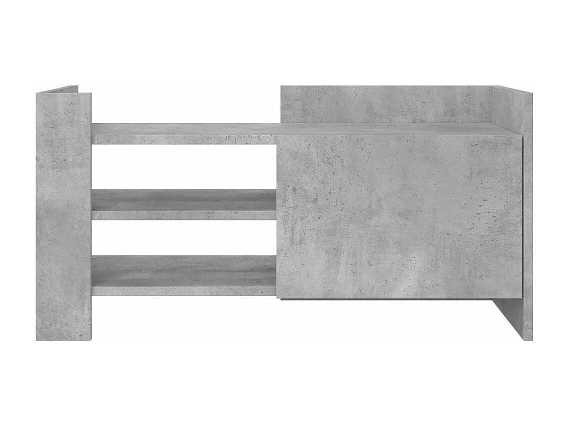 Meuble TV gris béton 80x35x40 cm bois d'ingénierie FR629702