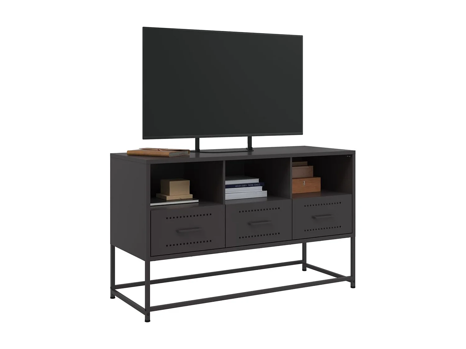 Móvel de TV 100,5x39x60,5 cm aço preto PT414089