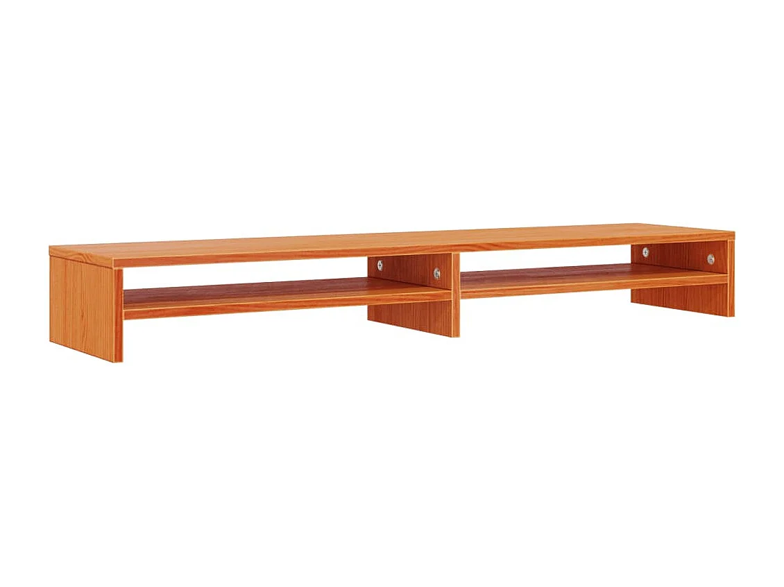 Meuble TV- Support de moniteur marron miel 100x24x13 cm bois de pin solide FR421979