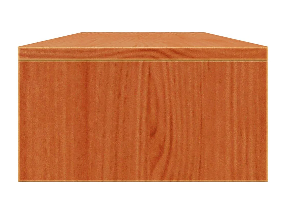 Meuble TV- Support de moniteur marron miel 100x24x13 cm bois de pin solide FR421979